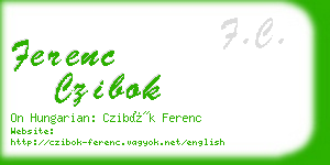 ferenc czibok business card